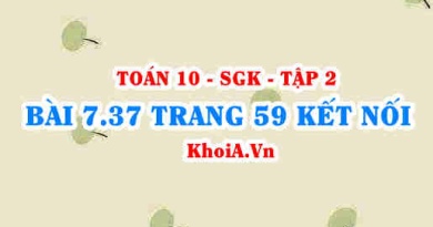 Bài 7.37 trang 59 Toán 10 Kết nối tri thức Tập 2